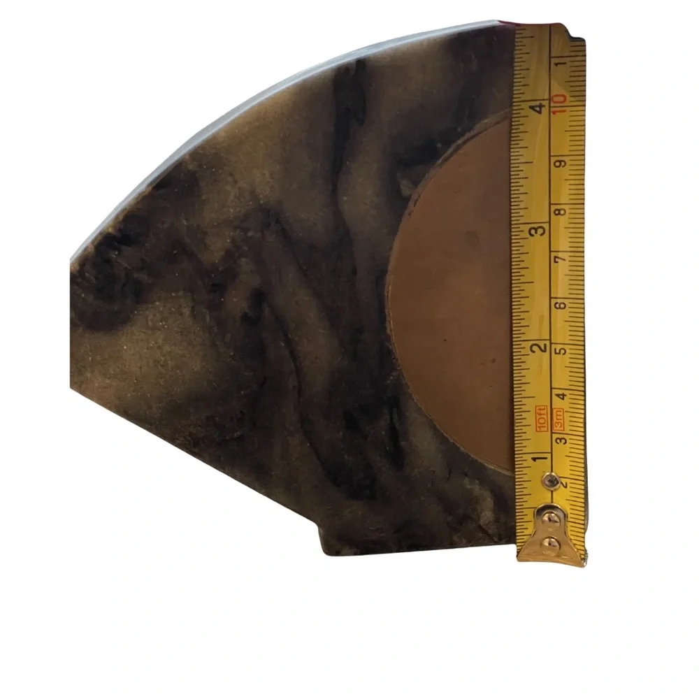 Gray and Gold Marble Bookends